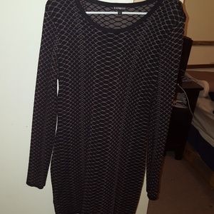 Express metallic dress sz large